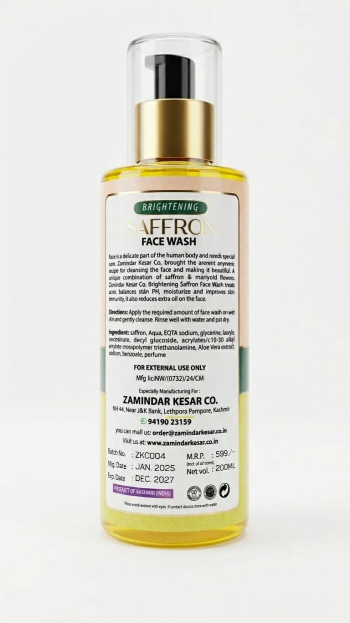 Zamindar FACEWASH Foxtale Super Glow Detan Face Wash with Vitamin C & Saffron... Tan Removal, Brightens & Reduces Pigmentation. - Image 4